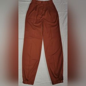 80's SirJe' Terracotta/Rust color slacks Sz 9/10  🇺🇸